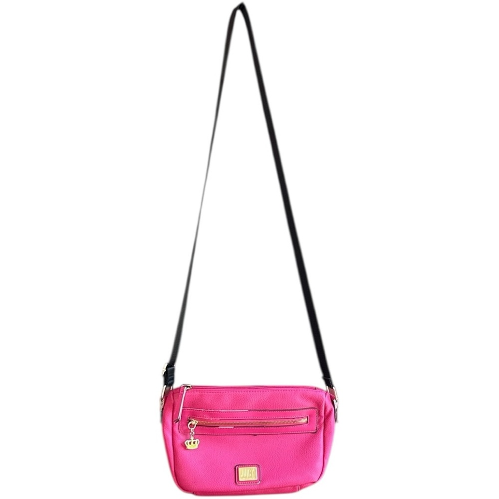 Juicy by Juicy Couture fuchsia faux pebble leather crossbody bag